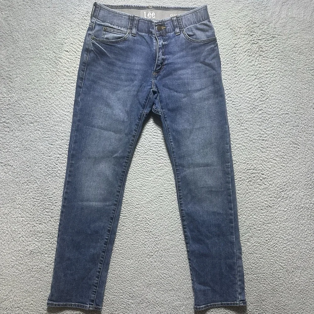 Lee‎ Jeans Men's Slim Fit Denim Jeans 30x32 Medium Wash Flex Waist Workwear